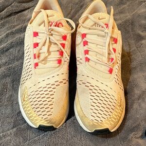 Women’s Nike Air Max Beige, orange, pink & yellow Sneakers, size 9.